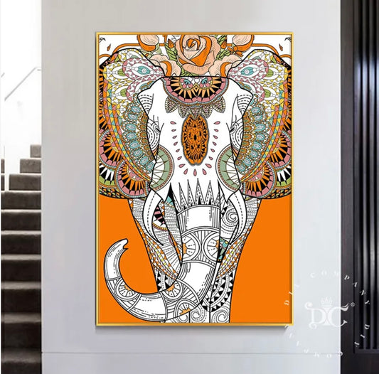 Painted Elephant Diamond Painting Kit Wall Decor Home Decor
