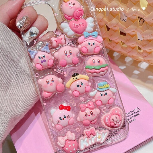 Kirby’s Land 3D Sticker resin iPhone Case